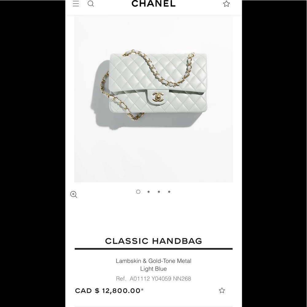 Chanel classic flap white caviar 2021 medium ** SOLD OFF PM**